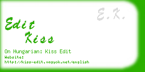 edit kiss business card